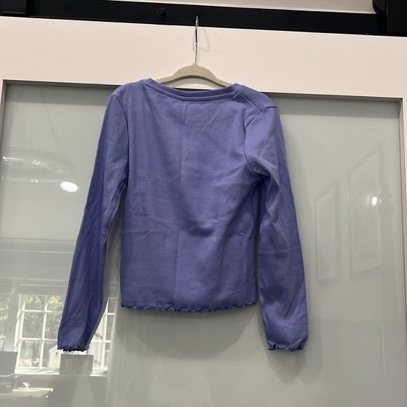 Primark Purple Long Sleeve Ribbed Shirt, Size 6-7 - Picture 2 of 3